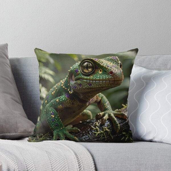Item preview, The Emerald Guardian: Mystical Gecko in the Deep Jungle designed and sold by VoidVeilStudio.