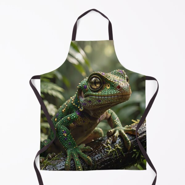 Item preview, The Emerald Guardian: Mystical Gecko in the Deep Jungle designed and sold by VoidVeilStudio.