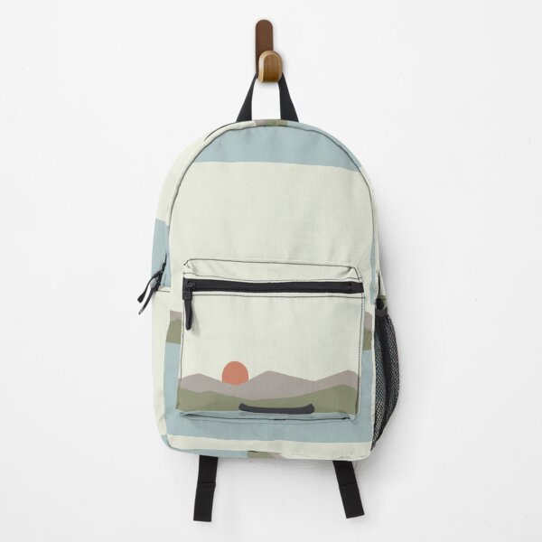 Artikelvorschau, Minimalistisches Kanu, See, Berg, Sonnenaufgang, Natur entworfen und verkauft von InspiredCreatives.
