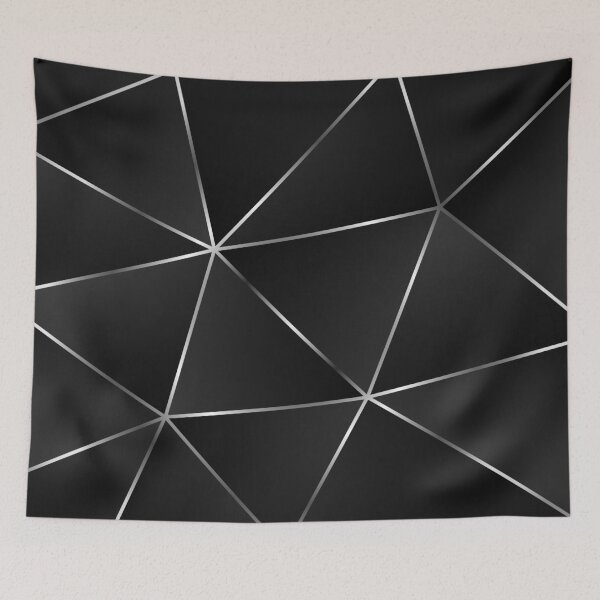 Item preview, Black and Silver Abstract Triangles designed and sold by GraffiTimi.