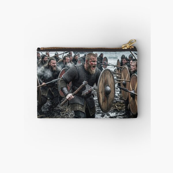 Item preview, Fierce Viking Warriors Battle On The Coast designed and sold by NiceArtsPlace.
