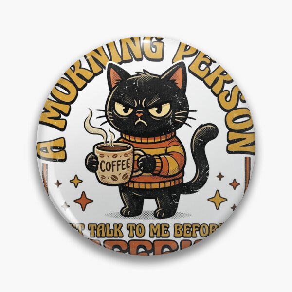 Item preview, Not A Morning Person Angry Cat Coffee designed and sold by NiceArtsPlace.