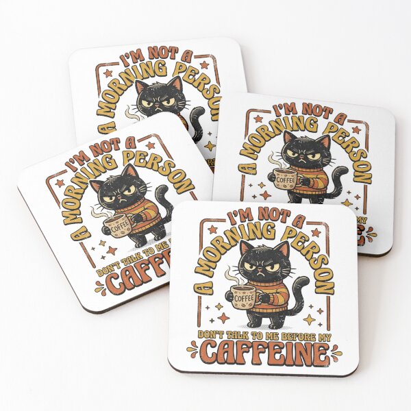 Item preview, Not A Morning Person Angry Cat Coffee designed and sold by NiceArtsPlace.