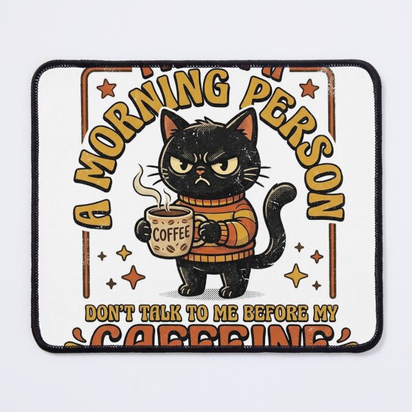 Item preview, Not A Morning Person Angry Cat Coffee designed and sold by NiceArtsPlace.