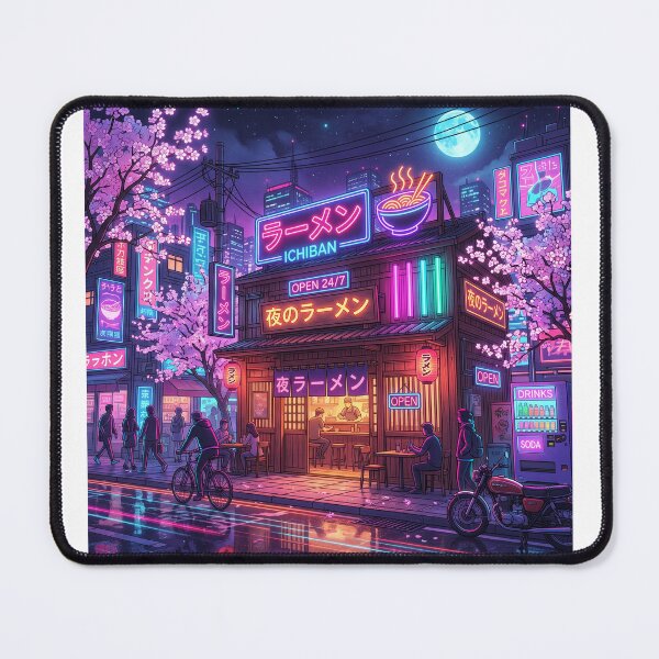 Item preview, Neon Japanese Ramen Shop Night Aesthetic designed and sold by NiceArtsPlace.