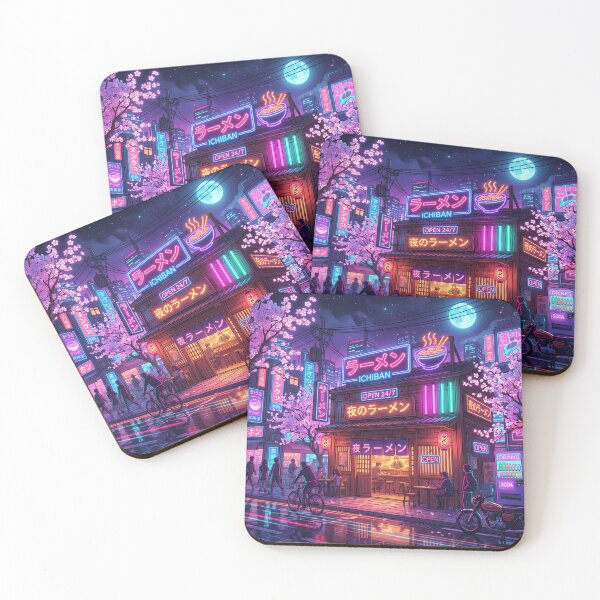 Item preview, Neon Japanese Ramen Shop Night Aesthetic designed and sold by NiceArtsPlace.