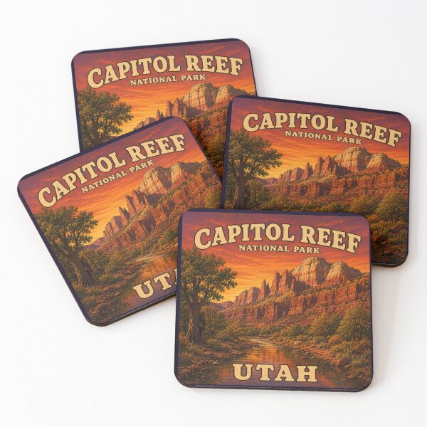 Item preview, Capitol Reef National Park Sunset with Hidden Bigfoot designed and sold by Swanny's Custom T-shirt and Gift Designs.