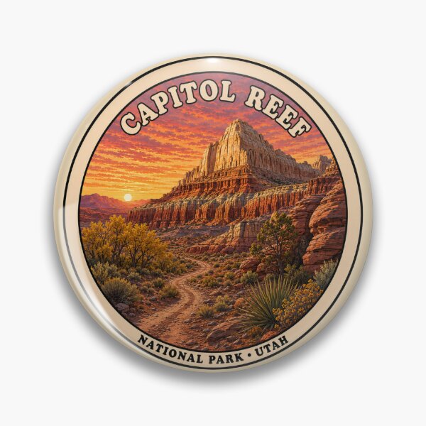 Item preview, Capitol Reef National Park Sunset with Hidden Bigfoot designed and sold by Swanny's Custom T-shirt and Gift Designs.