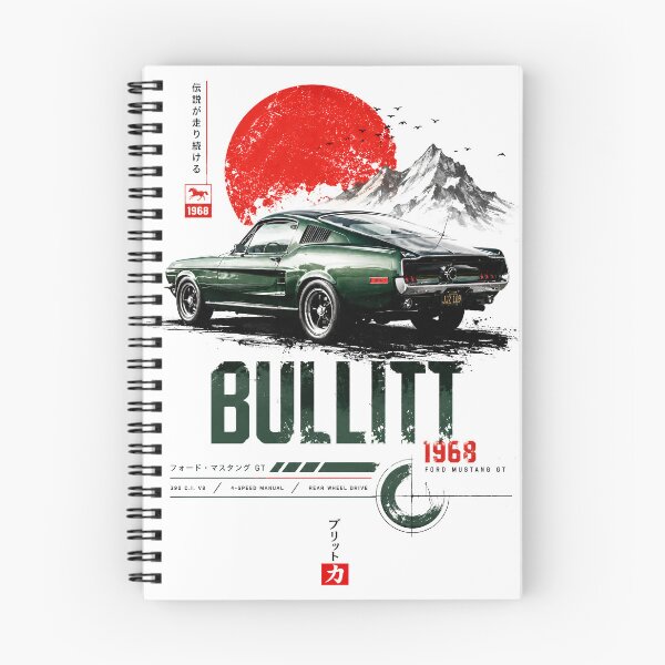 Item preview, 1968 Mustang Bullitt GT 390 V8 Japanese Art Vintage Poster designed and sold by EdGraphy.