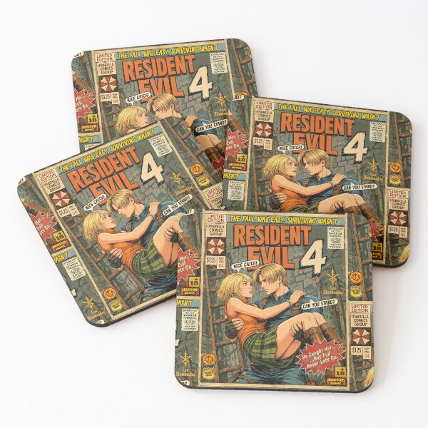 Item preview, Resident Evil 4 Ashley and Leon Vintage Retro Comic Cover Art designed and sold by Back2Collage.