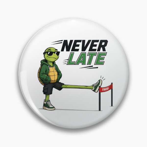 Item preview, Never Late Cool Turtle Racing Mascot Graphic Illustration designed and sold by AbderraimArt.