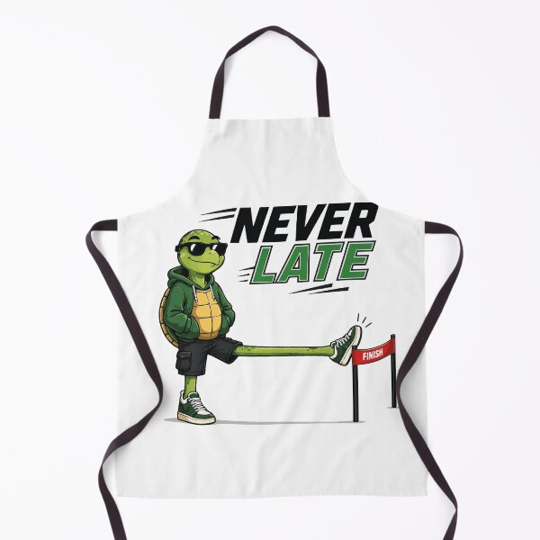 Item preview, Never Late Cool Turtle Racing Mascot Graphic Illustration designed and sold by AbderraimArt.