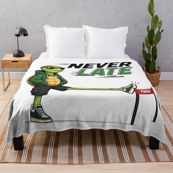 Item preview, Never Late Cool Turtle Racing Mascot Graphic Illustration designed and sold by AbderraimArt.