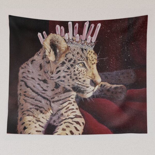 Item preview, Princess leopard with tiara crown designed and sold by Yue Zeng Art Studio.
