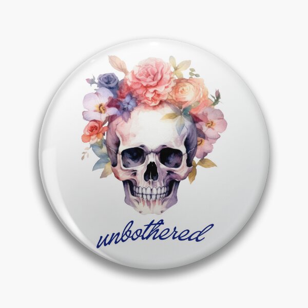 Item preview, Unbothered Skull and Flowers designed and sold by threadsjam.