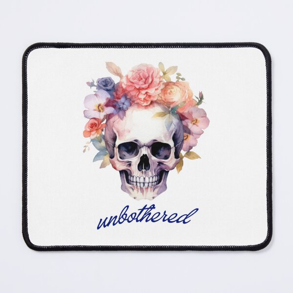 Item preview, Unbothered Skull and Flowers designed and sold by threadsjam.