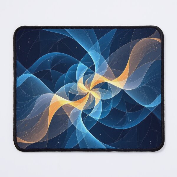 Item preview, Blue Gold Spiral Waves designed and sold by Harmonic_Layers.