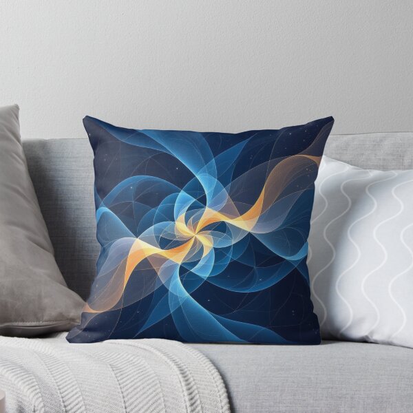 Item preview, Blue Gold Spiral Waves designed and sold by Harmonic_Layers.