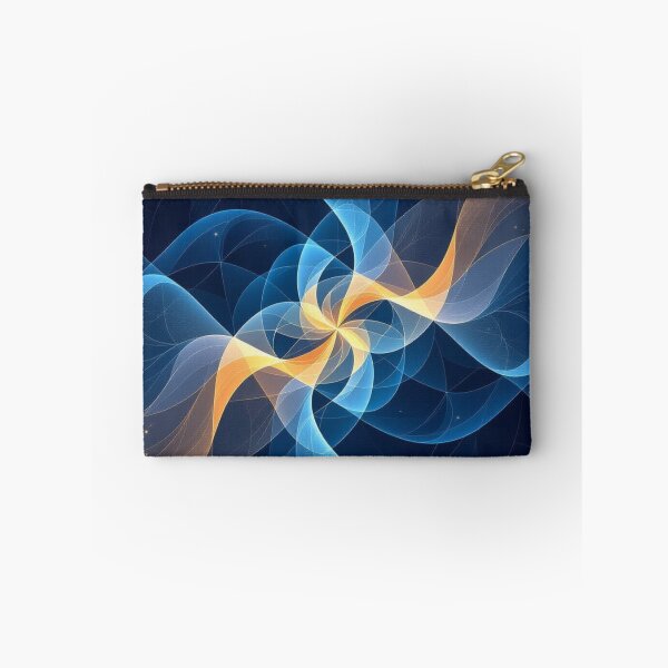 Item preview, Blue Gold Spiral Waves designed and sold by Harmonic_Layers.