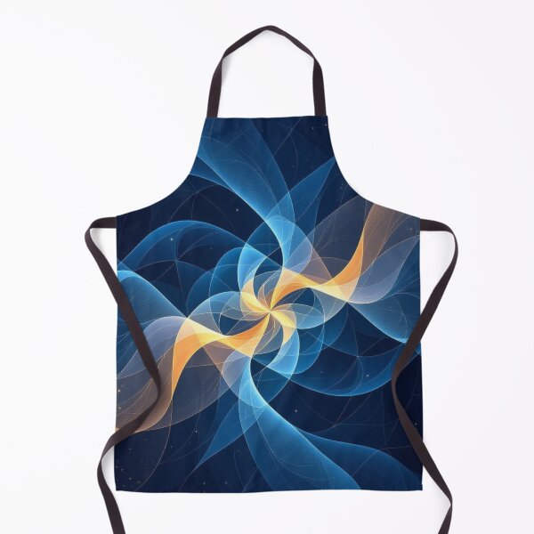 Item preview, Blue Gold Spiral Waves designed and sold by Harmonic_Layers.