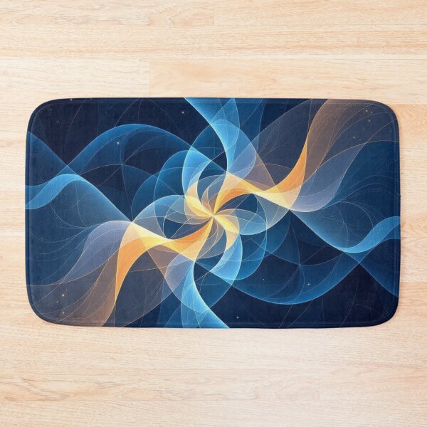 Item preview, Blue Gold Spiral Waves designed and sold by Harmonic_Layers.