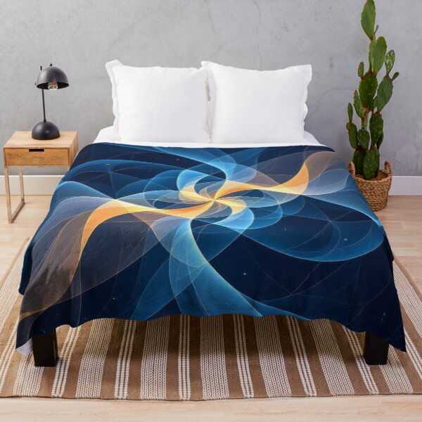 Artikelvorschau, Blau-goldene Spiralwellen entworfen und verkauft von Harmonic_Layers.