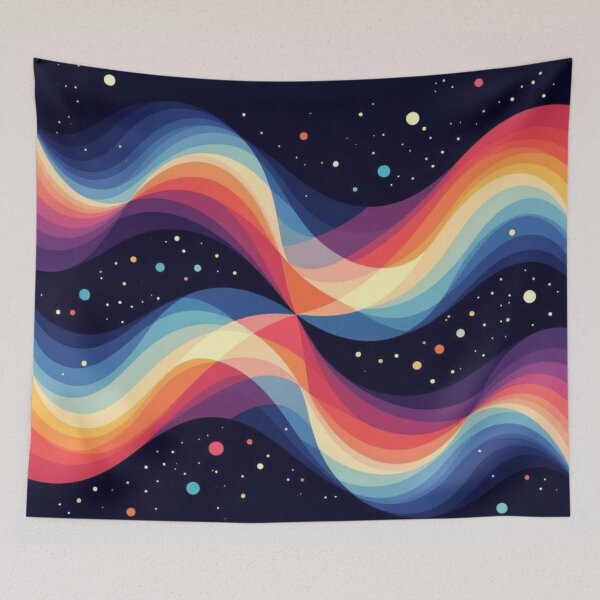 Item preview, Rainbow Wave Flow Pattern designed and sold by Harmonic_Layers.