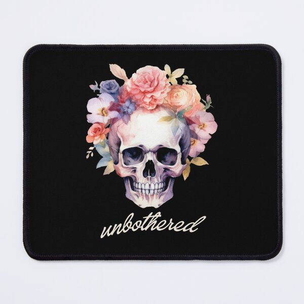 Item preview, Unbothered Skull and Flowers designed and sold by threadsjam.
