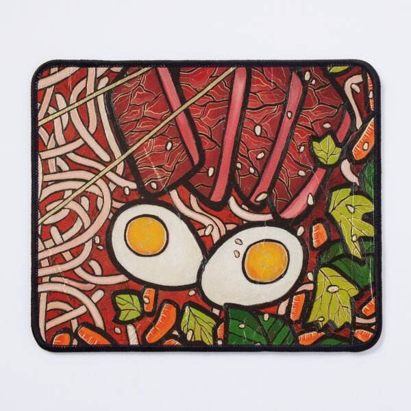 Item preview, Ramen noodle beef abstract oil painting designed and sold by Yue Zeng Art Studio.
