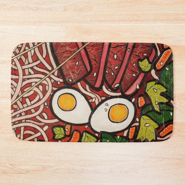 Item preview, Ramen noodle beef abstract oil painting designed and sold by Yue Zeng Art Studio.