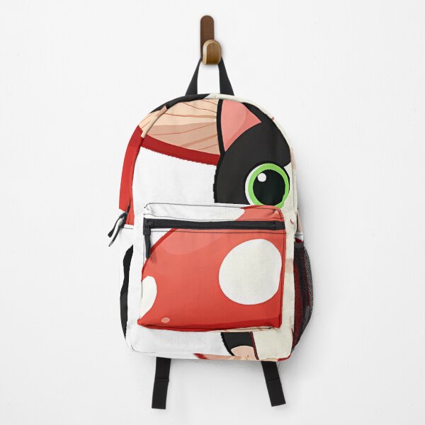 Item preview, Curious Cat Peeking from Giant Red Toadstool designed and sold by pumsquare.