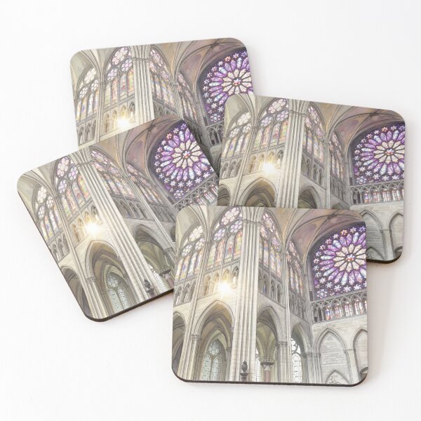 Item preview, Notre-Dame de Paris Interior — Rose Window & Gothic Vaults Watercolor designed and sold by M.ALK.Watercolor.