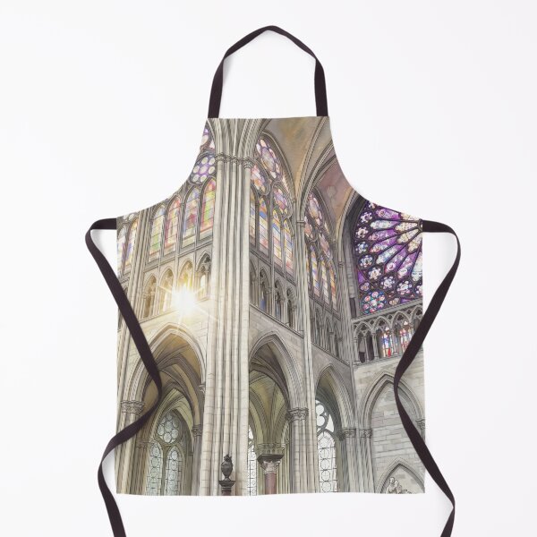 Item preview, Notre-Dame de Paris Interior — Rose Window & Gothic Vaults Watercolor designed and sold by M.ALK.Watercolor.