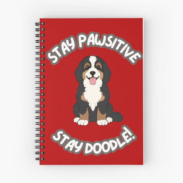 Item preview, Bernedoodle Stay Pawsitive Funny Cute Dog Mum Art designed and sold by DesignaurusRex.