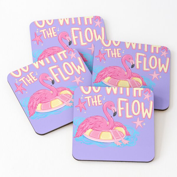 Item preview, Go With The Flow Cute Pink Flamingo Tropical Pool Party designed and sold by Addictive design.