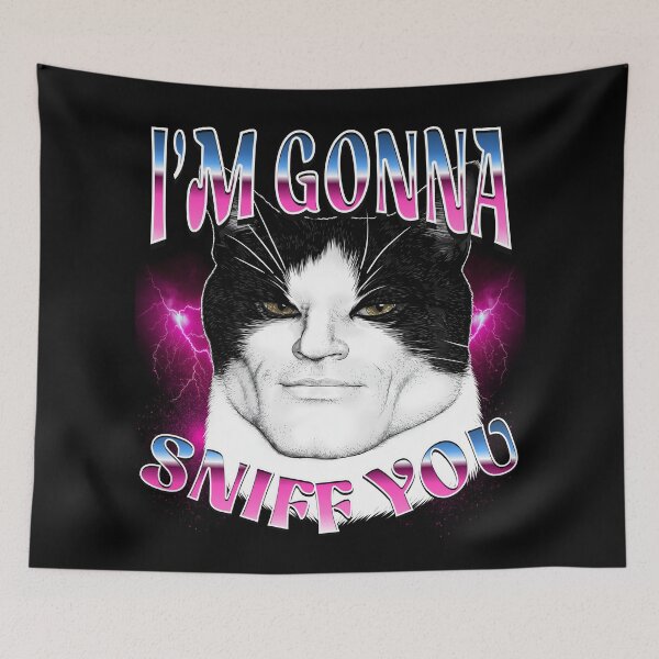 Item preview, Im Gonna Sniff You Meme Cat Lover designed and sold by mareix.