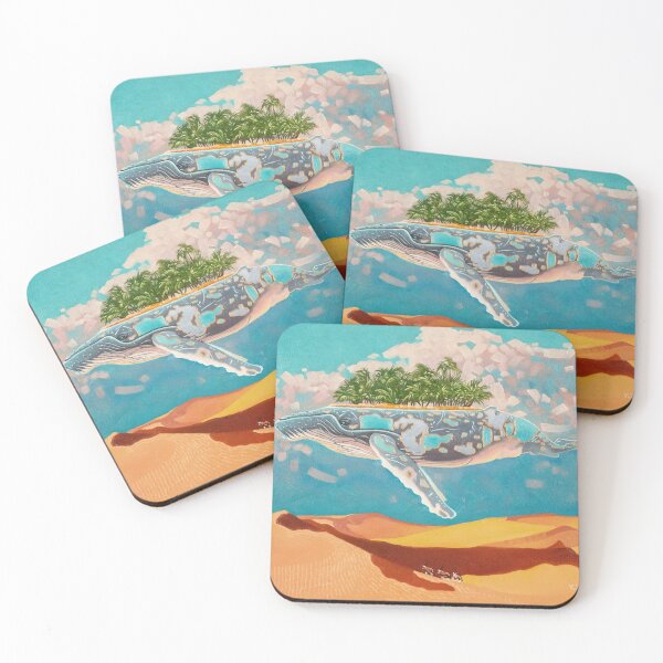Item preview, Whale oasis fantasy oil painting designed and sold by Yue Zeng Art Studio.