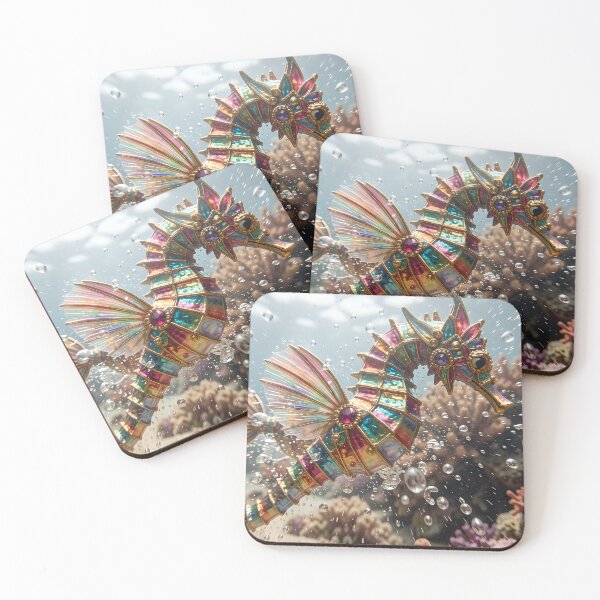 Item preview, The mechanical seahorse in rainbow colors designed and sold by VoidVeilStudio.
