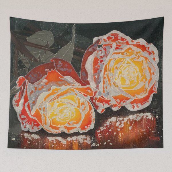 Item preview, Ash roses original fantasy oil painting designed and sold by Yue Zeng Art Studio.
