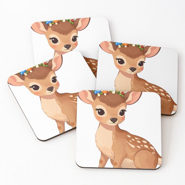 Item preview, Deer Fawn with Mushroom Crown designed and sold by pumsquare.