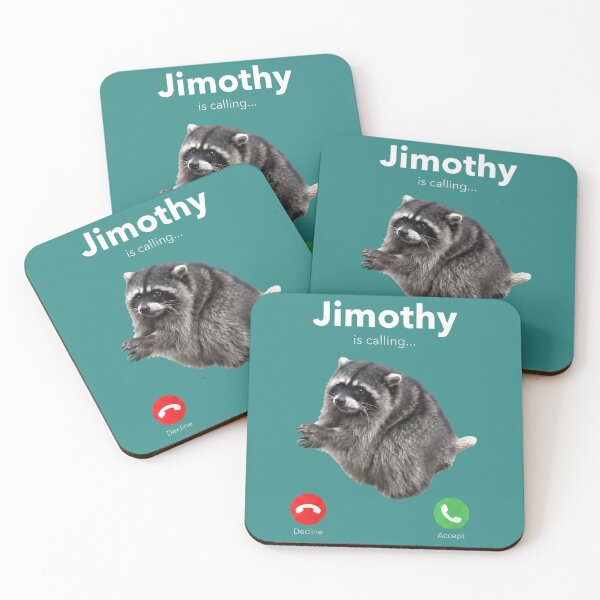 Item preview, Funny Jimothy is Calling Funny Raccoon Incoming Phone Call designed and sold by mjohnson9.