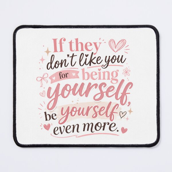 Item preview, If They Don't Like You for Being Yourself | Positive Self Love Quote Typography designed and sold by flowerpower999.