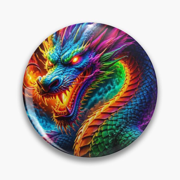 Item preview, Cosmic Neon Rainbow Dragon Lord Art designed and sold by AgnesB77.