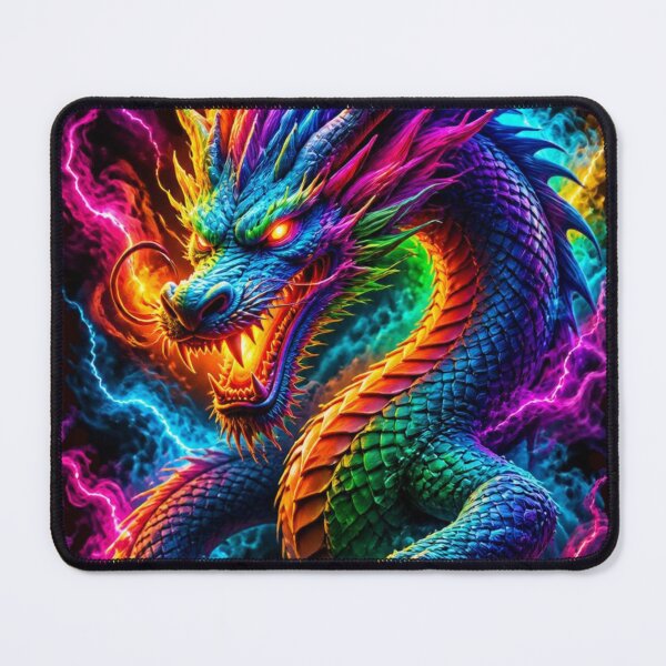 Item preview, Cosmic Neon Rainbow Dragon Lord Art designed and sold by AgnesB77.