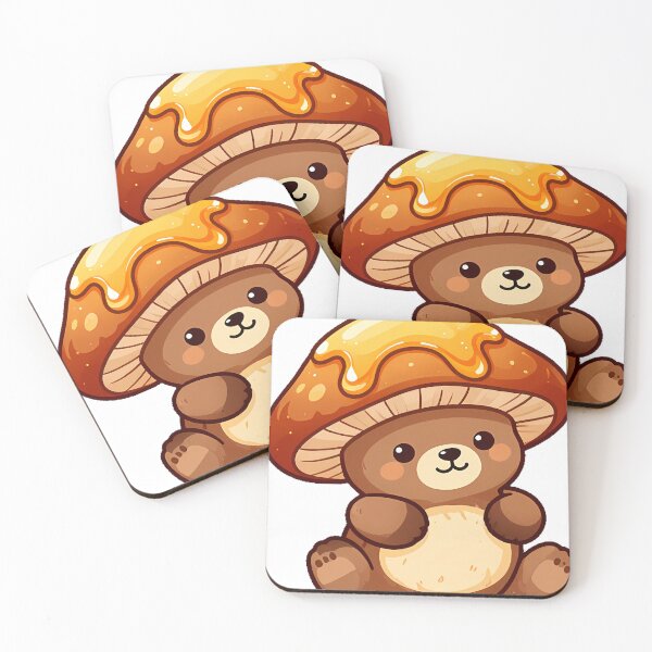 Item preview, Bear Cub with Honey Mushroom designed and sold by pumsquare.