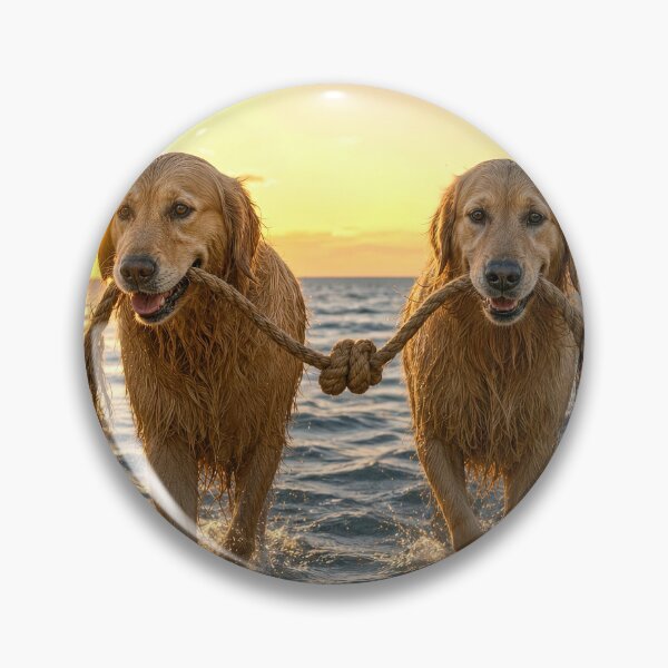 Item preview, Golden Retrievers Carrying a Knotted Rope designed and sold by Maria Dryfhout.