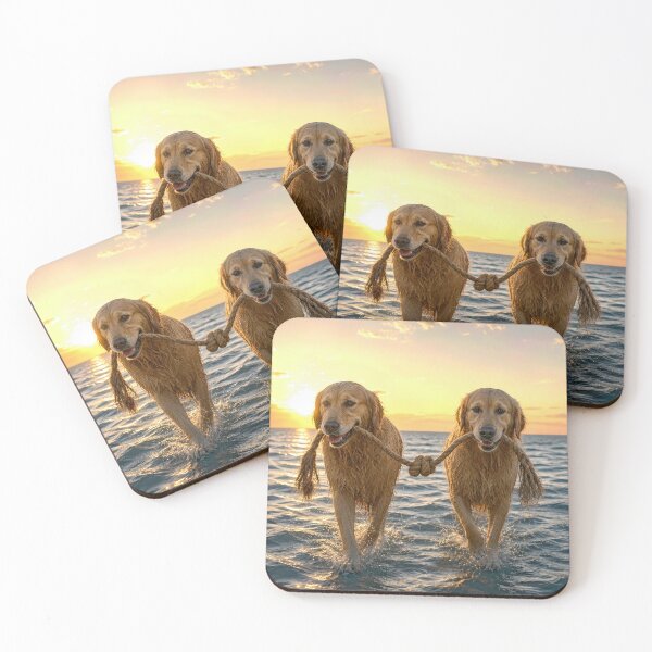 Item preview, Golden Retrievers Carrying a Knotted Rope designed and sold by Maria Dryfhout.