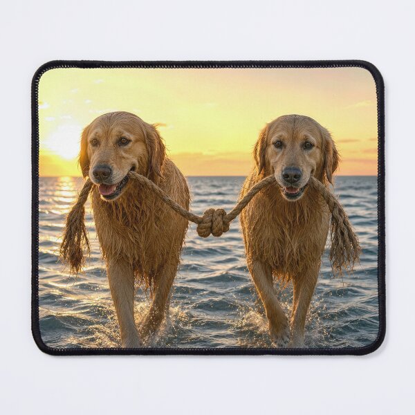 Item preview, Golden Retrievers Carrying a Knotted Rope designed and sold by Maria Dryfhout.