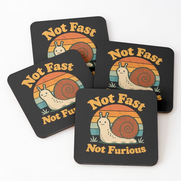 Item preview, Not Fast Not Furious Funny Vintage Snail Animal Lover Sunset designed and sold by PixlCrypt.