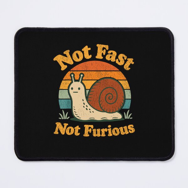 Item preview, Not Fast Not Furious Funny Vintage Snail Animal Lover Sunset designed and sold by PixlCrypt.